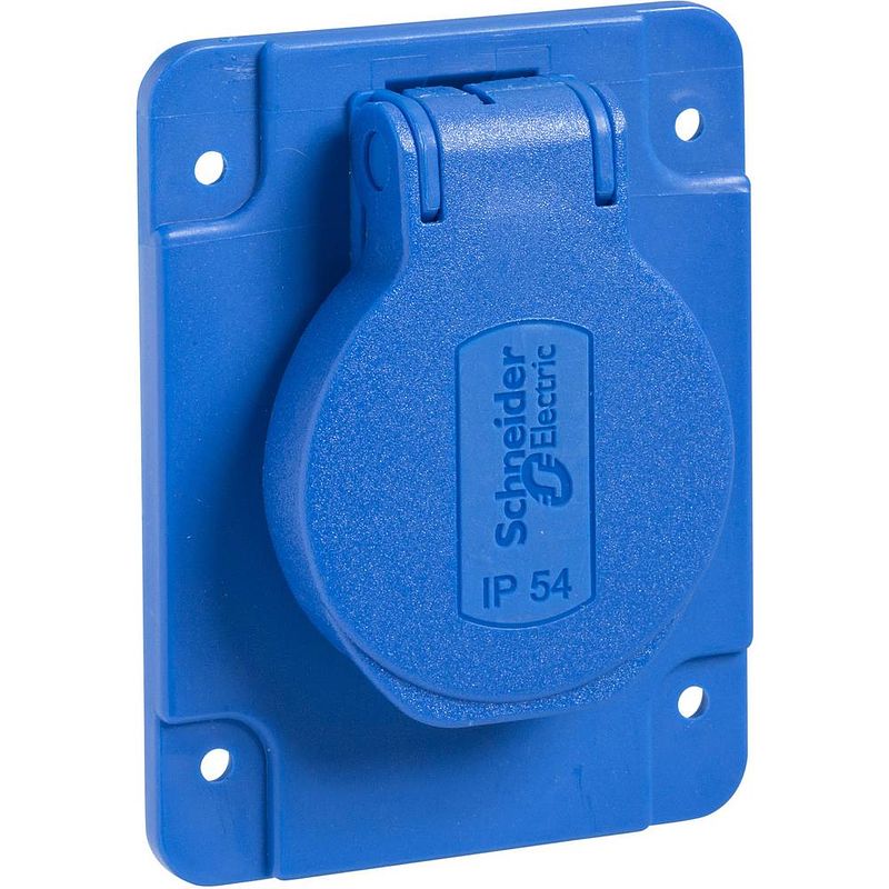 Foto van Schneider electric pks62b inbouwcontactdoos ip54, ik08 blauw