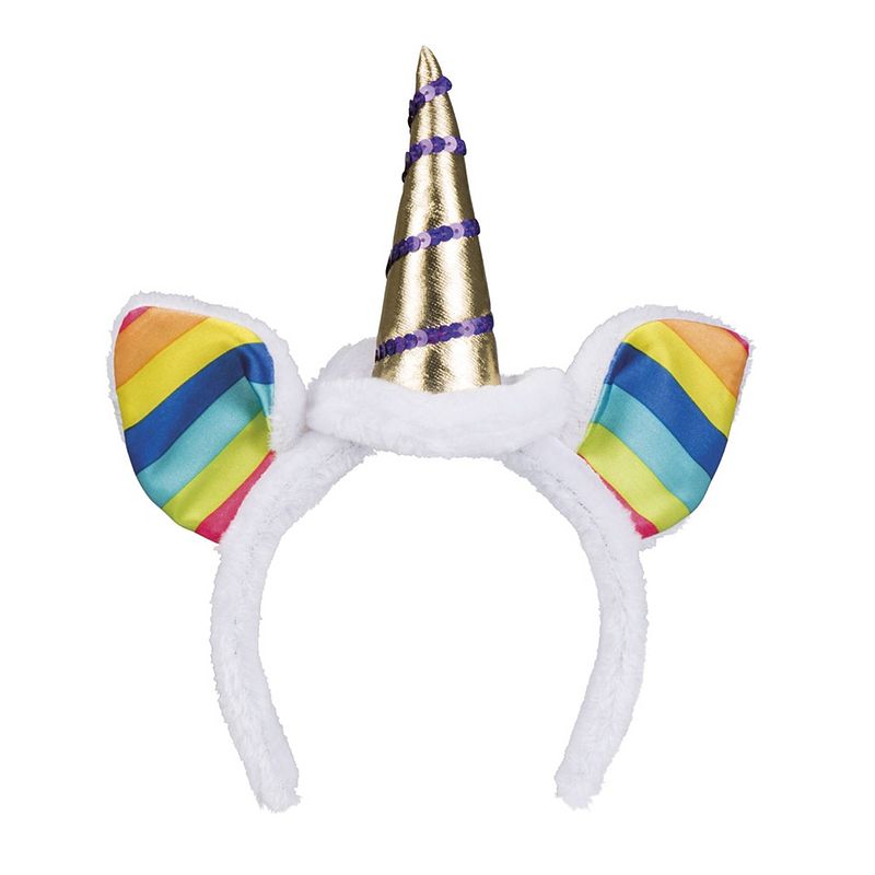 Foto van Boland tiara rainbow unicorn dames wit one size