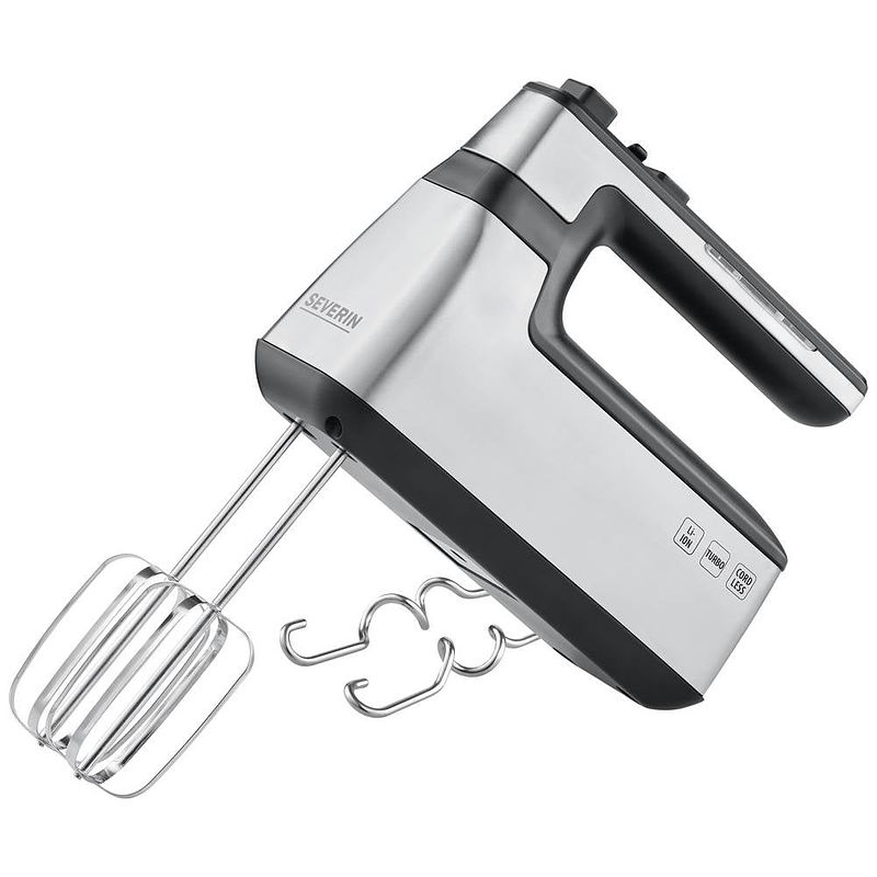 Foto van Severin hm 3843 handmixer 100 w zwart (mat), rvs