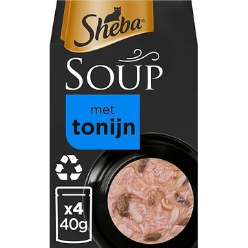 Foto van Sheba soup tonijn kattenvoer 4 x 40g bij jumbo