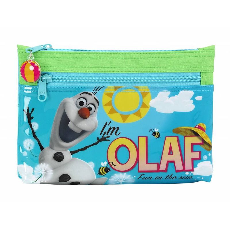 Foto van Disney frozen olaf etui 2 ritsen 23x16x3cm - groen