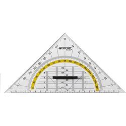 Foto van Geodriehoek westcott 22cm met greep op kaart