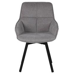 Foto van Giga meubel eetkamerstoel stof - stone - draaibaar - stoel shannon