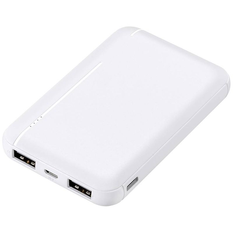 Foto van Vivanco powerbank 5000 mah li-ion usb-a, usb-c® wit statusweergave