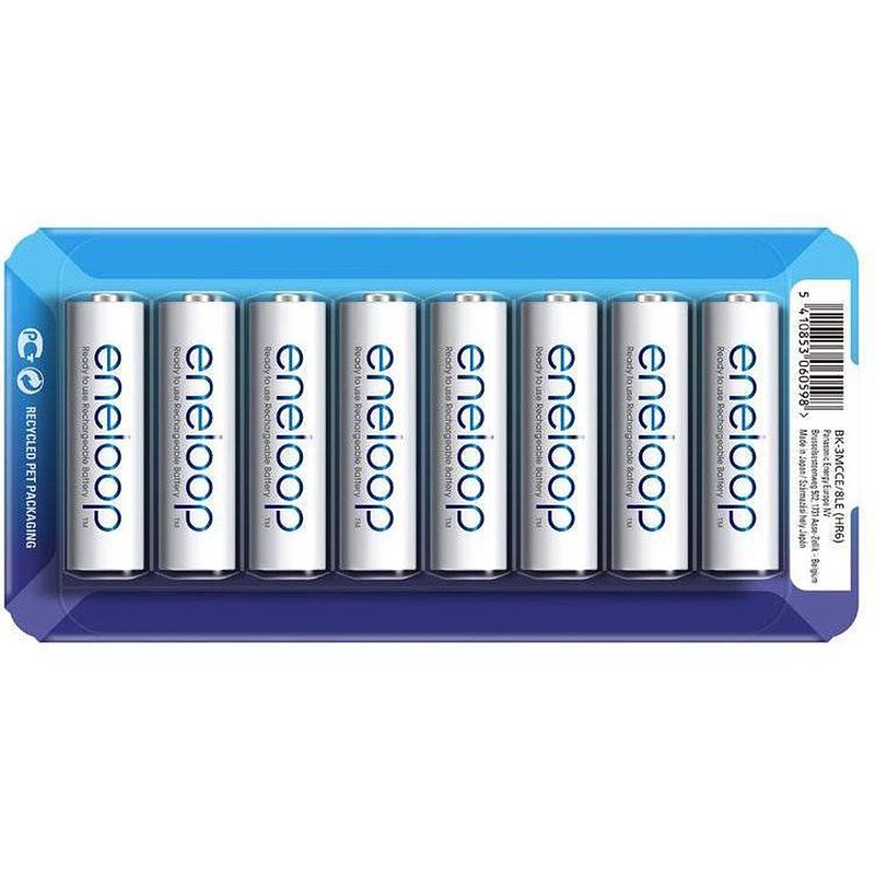 Foto van 8x aa hr6 r6 panasonic eneloop 1.2v 1900mah oplaadbare batterij