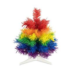 Foto van R en w kunst kerstboom klein - regenboog kleuren - h30 cma?æ?a¢a?¬a¡a?a??a?a - kunststof - kunstkerstboom