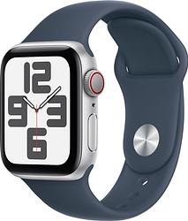 Foto van Apple watch se (2022) 4g 40mm zilver aluminium sportband m/l