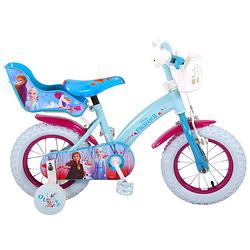 Foto van Kubbinga disney frozen 2 meisjesfiets 12 inch 21,5 cm meisjes terugtraprem blauw