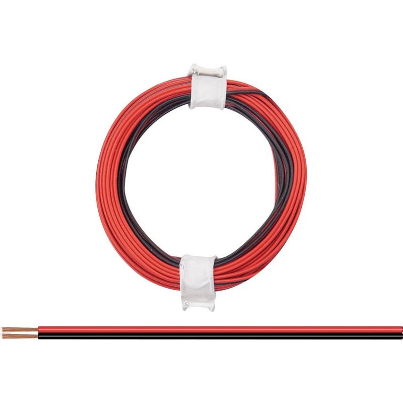 Foto van Donau elektronik 114-01 draad 2 x 0.08 mm² rood/zwart 5 m