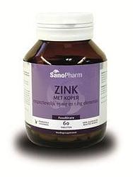 Foto van Sanopharm zink met koper 15mg/1mg tabletten
