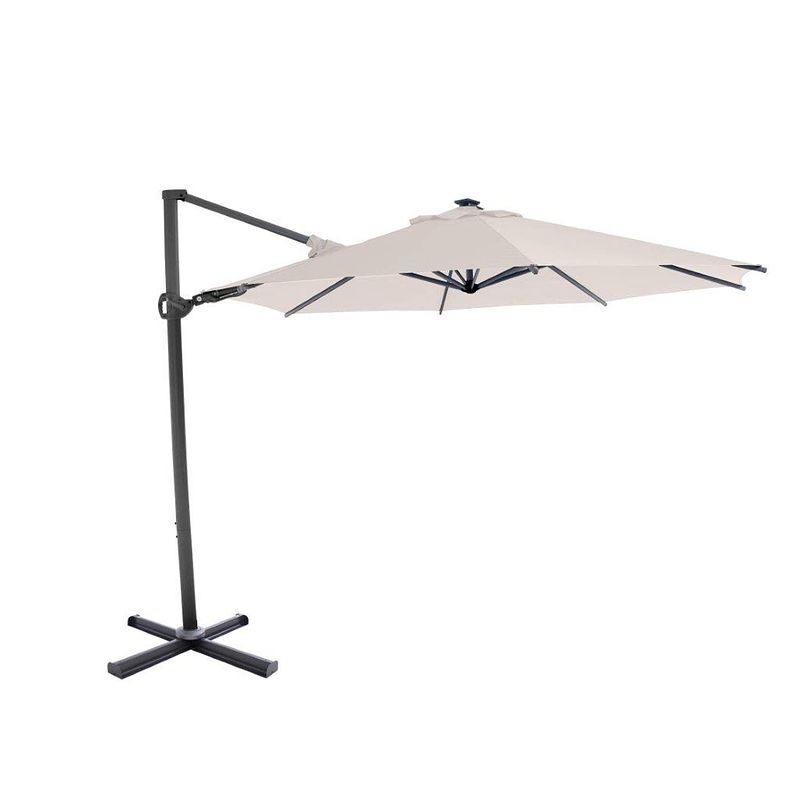 Foto van Sorara® roma deluxe zweefparasol led ø 350 cm zand