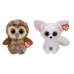 Foto van Ty - knuffel - beanie buddy - percy owl & phoenix fox