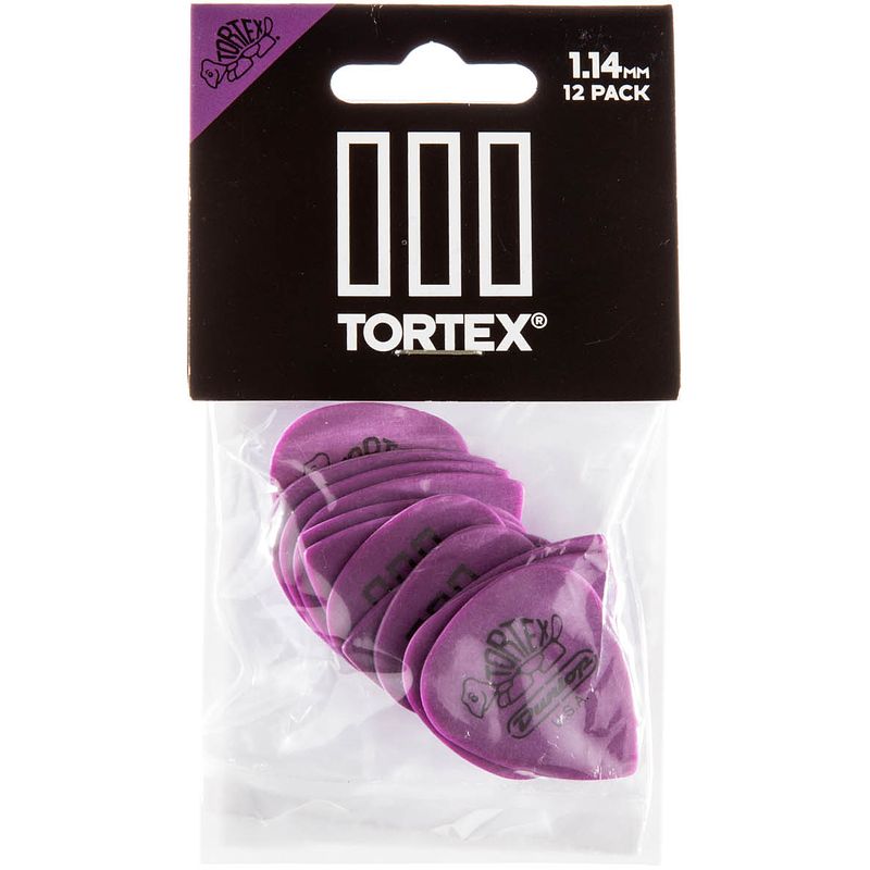 Foto van Dunlop tortex tiii 1.14mm 12-pack plectrumset