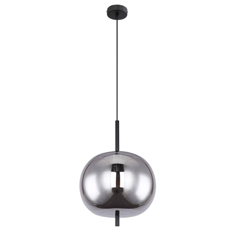 Foto van Industriële hanglamp blacky - l:30cm - e27 - metaal - zwart