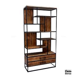 Foto van Benoa readfield mango 2 drawer bookshelf 180 cm