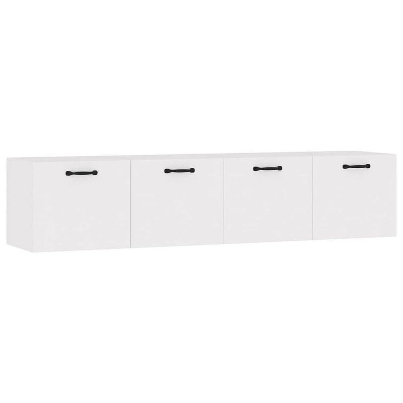 Foto van The living store wandkast - hoogglans wit - 60 x 36.5 x 35 cm - bewerkt hout