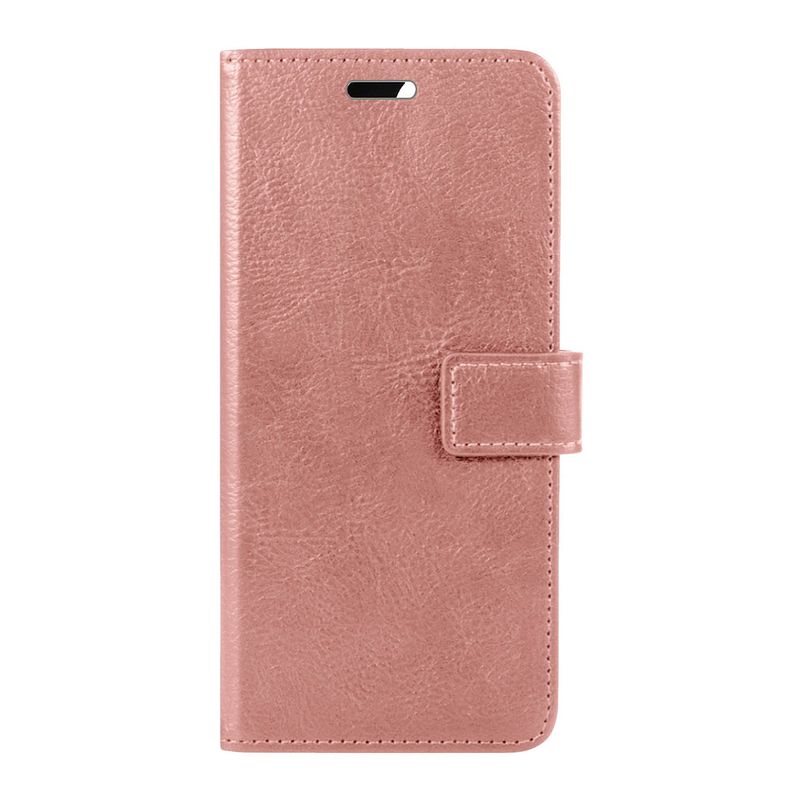 Foto van Basey xiaomi 12x hoesje bookcase hoes flip case book cover - xiaomi 12x hoes book case hoesje - rose goud