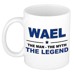 Foto van Wael the man, the myth the legend cadeau koffie mok / thee beker 300 ml - naam mokken