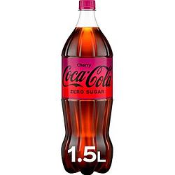 Foto van Cocacola zero sugar cherry frisdrank 1, 5l aanbieding bij jumbo | 2e halve prijs