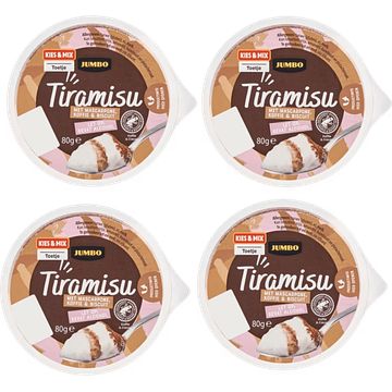 Foto van Jumbo tiramisu bevat alcohol 4 x 80g