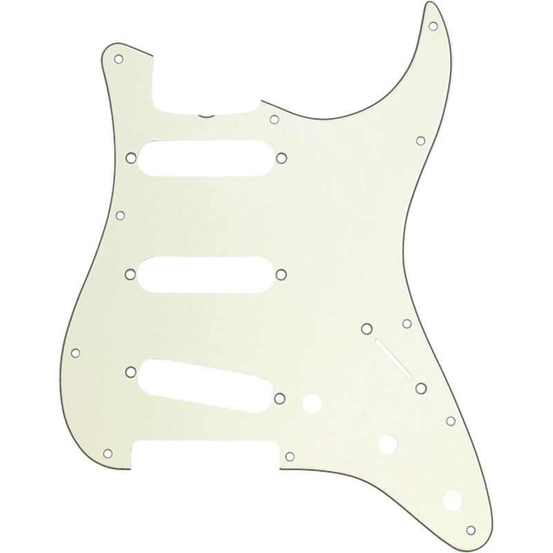 Foto van Fender 11-hole '60s vintage stratocaster s-s-s pickguard mint green slagplaat voor fender stratocaster