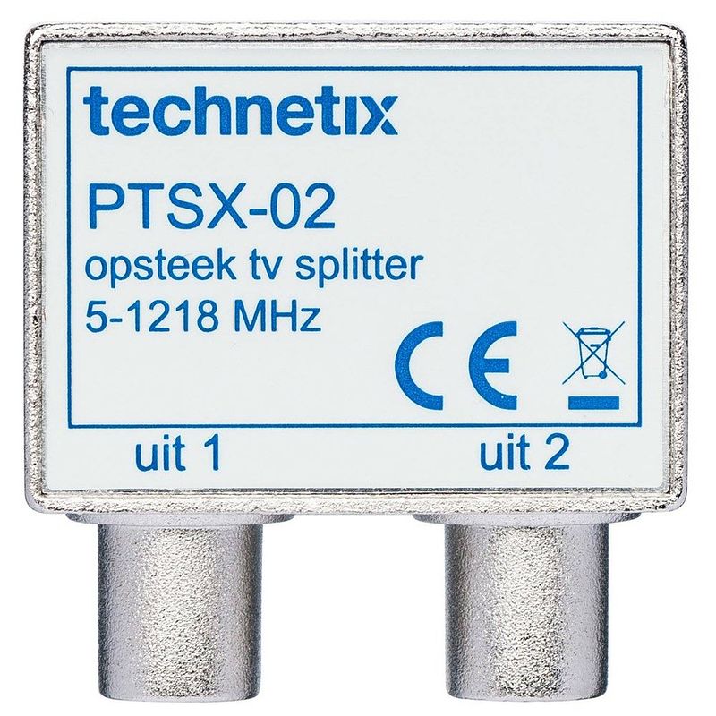 Foto van Technetix iec opsteek splitter tv 9.5(f)-2x9.5(m) ptsx02