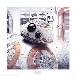 Foto van Pyramid star wars the last jedi bb8 peek kunstdruk 40x40cm