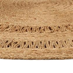 Foto van The living store jute tapijt - ronde - 150 cm diameter - handgemaakt