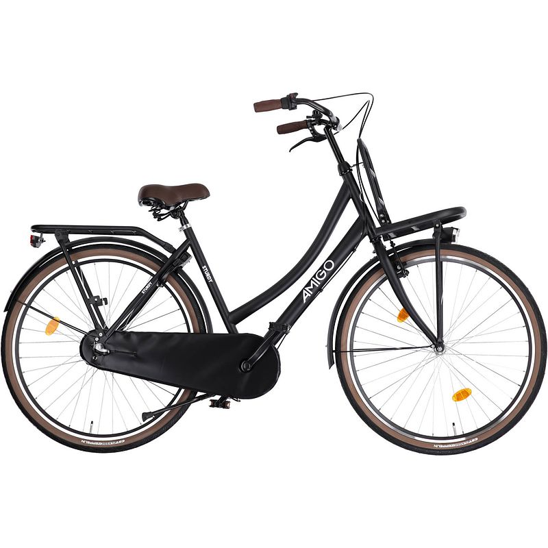 Foto van Amigo transportfiets dames sturdy 28 inch 50 cm dames 3v terugtraprem matzwart