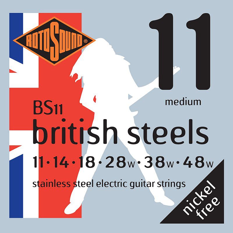 Foto van Rotosound bs11 british steels set elektrische snaren 011-048w