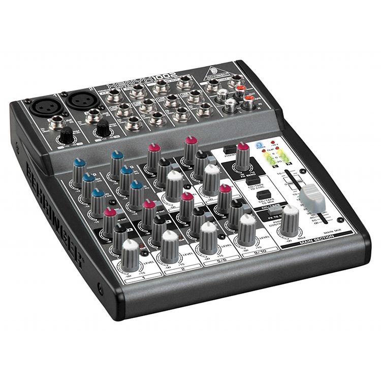 Foto van Behringer xenyx 1002 pa en studio mixer