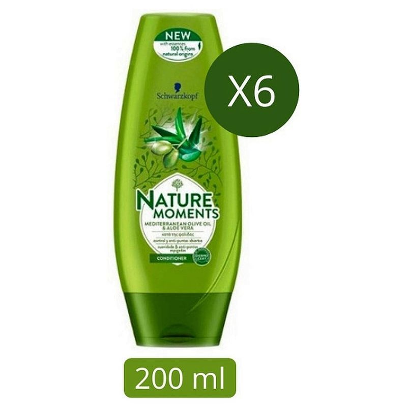 Foto van Schwarzkopf olive oil & alov´ vera conditioner - 6 x 200 ml