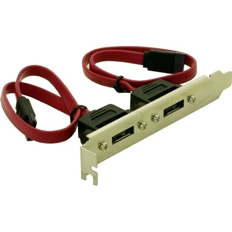 Foto van Delock slotbracket 2x internal sata > 2x esata external pc-slot 1 stuk(s)