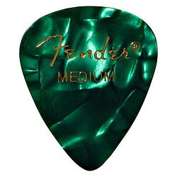 Foto van Fender 351 premium pick pack green moto medium (12 plectrums)