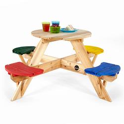 Foto van Plum kinderpicknicktafel rond hout