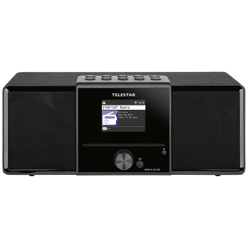 Foto van Telestar dira s 32i cd internetradio met cd-speler dab+, internet, vhf (fm) cd, bluetooth, wifi, usb opnamefunctie, incl. afstandsbediening, wekfunctie zwart