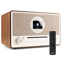 Foto van Dab radio met cd speler en bluetooth - audizio lucca - fm en internetradio - aux en usb stick ingang - wekker