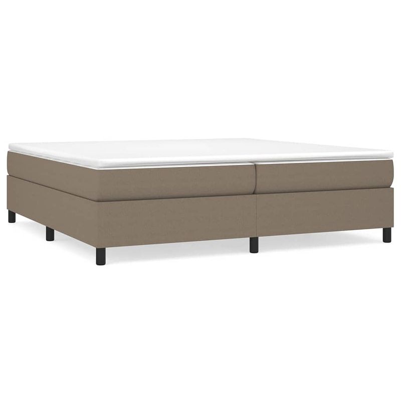 Foto van Vidaxl boxspringframe stof taupe 200x200 cm