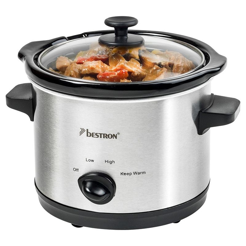 Foto van Bestron slowcooker asc150 120 w 1,5 l roestvrij staal