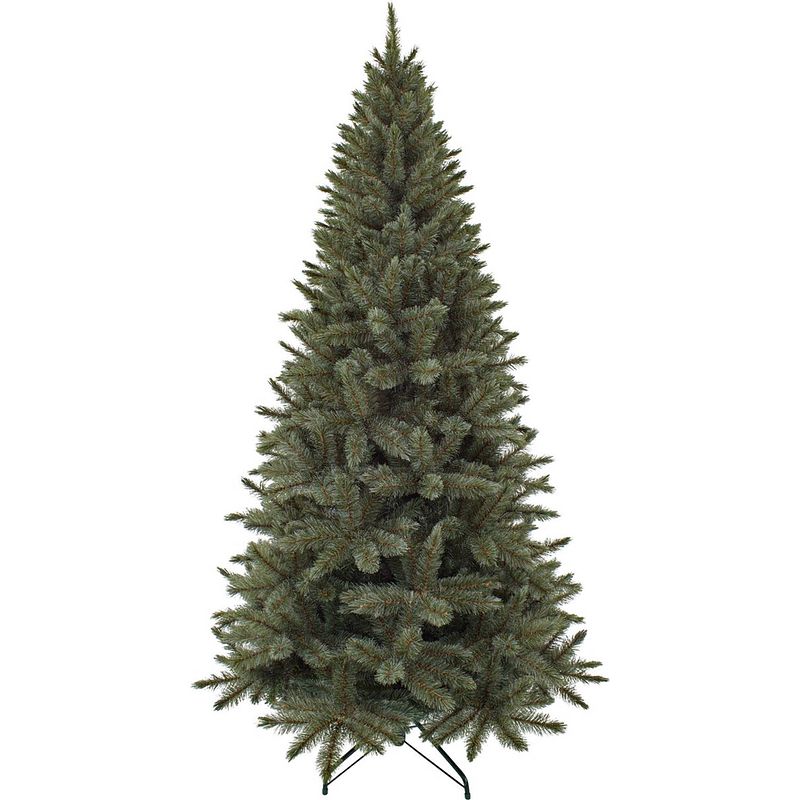 Foto van Triumph tree - forest frosted pine slim kunstkerstboom blauw