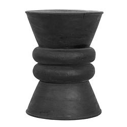 Foto van Must living stool ring ring,45xø35 cm, suar wood, black with natura...