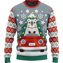 Foto van Jap foute kersttrui - driving home for christmas - kerstcadeau - dames en heren - kerst - 2xl - blauw