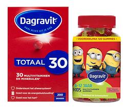 Foto van Dagravit family pack totaal 30 + kids xtra vitaminions -