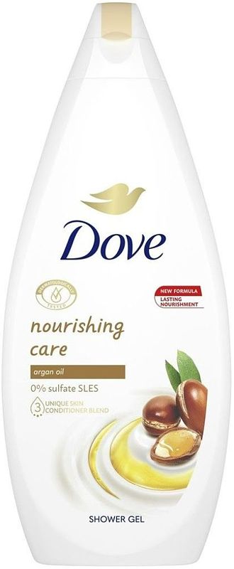 Foto van Dove nourishing care shower gel argan oil