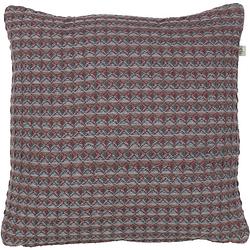 Foto van Dutch decor aina - sierkussen bordeaux 45x45 cm - rood - rood