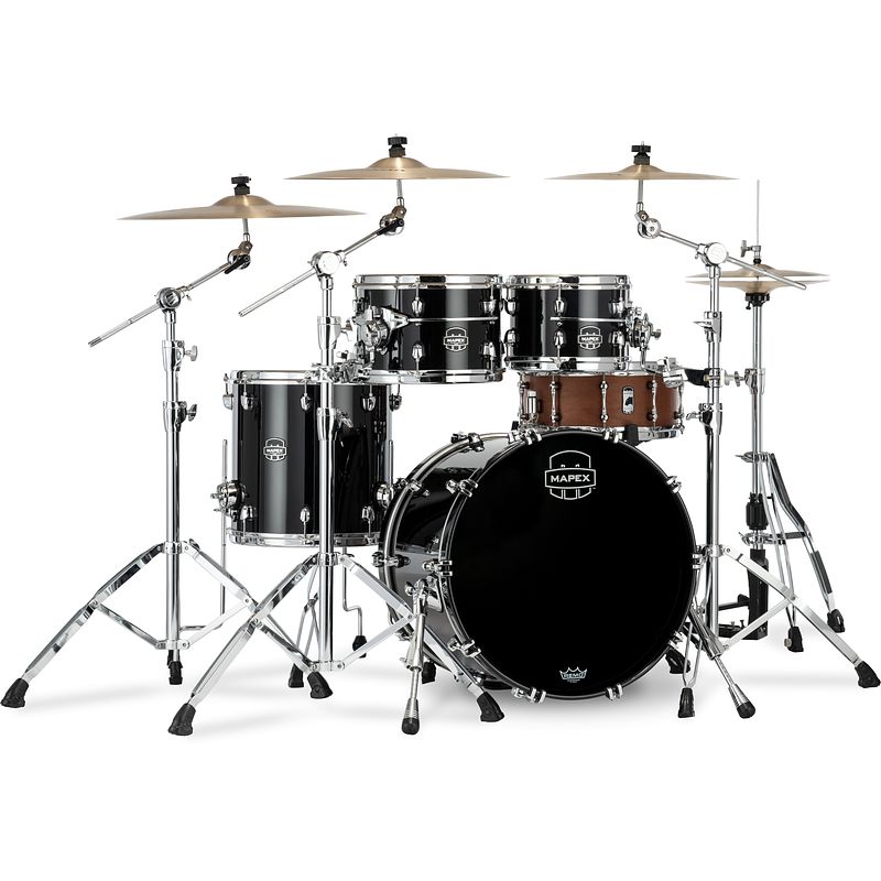 Foto van Mapex se504xbpb saturn evolution birch fusion piano black 4d. shellset