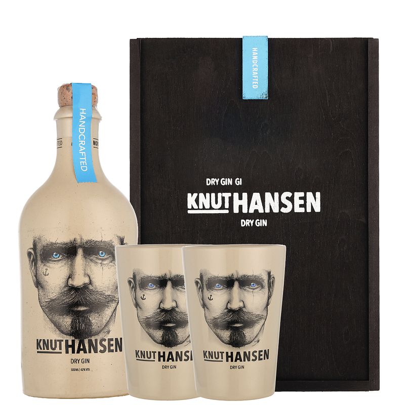 Foto van Knut hansen + 2 ceramic cups 50cl gin