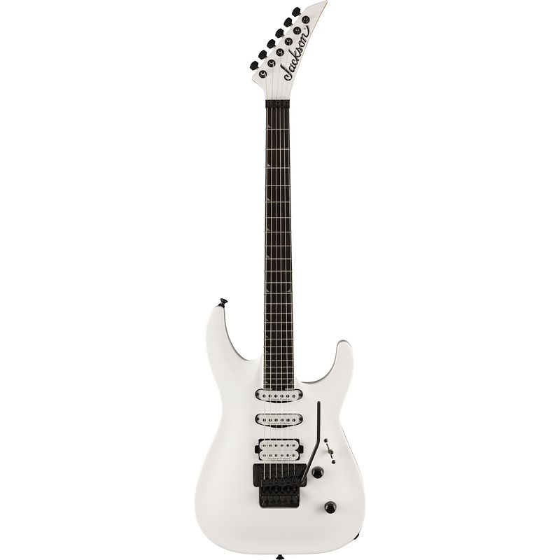 Foto van Jackson pro plus series soloist sla3 eb snow white elektrische gitaar met gigbag