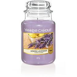 Foto van Yankee candle geurkaars large lemon lavender - 17 cm / ø 11 cm