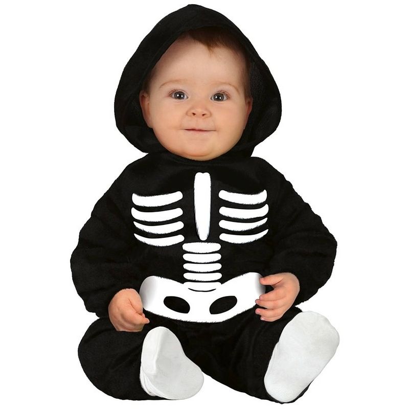 Foto van Halloween - halloween skelet kostuum voor baby/peuter 12-24 maanden - carnavalskostuums